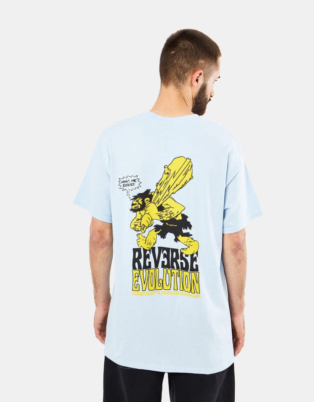 Camiseta Playdude Evolución Inversa - Azul Bebé