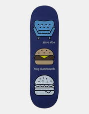 Frog Alba Ghost Burger Skateboard Deck - 8.5"