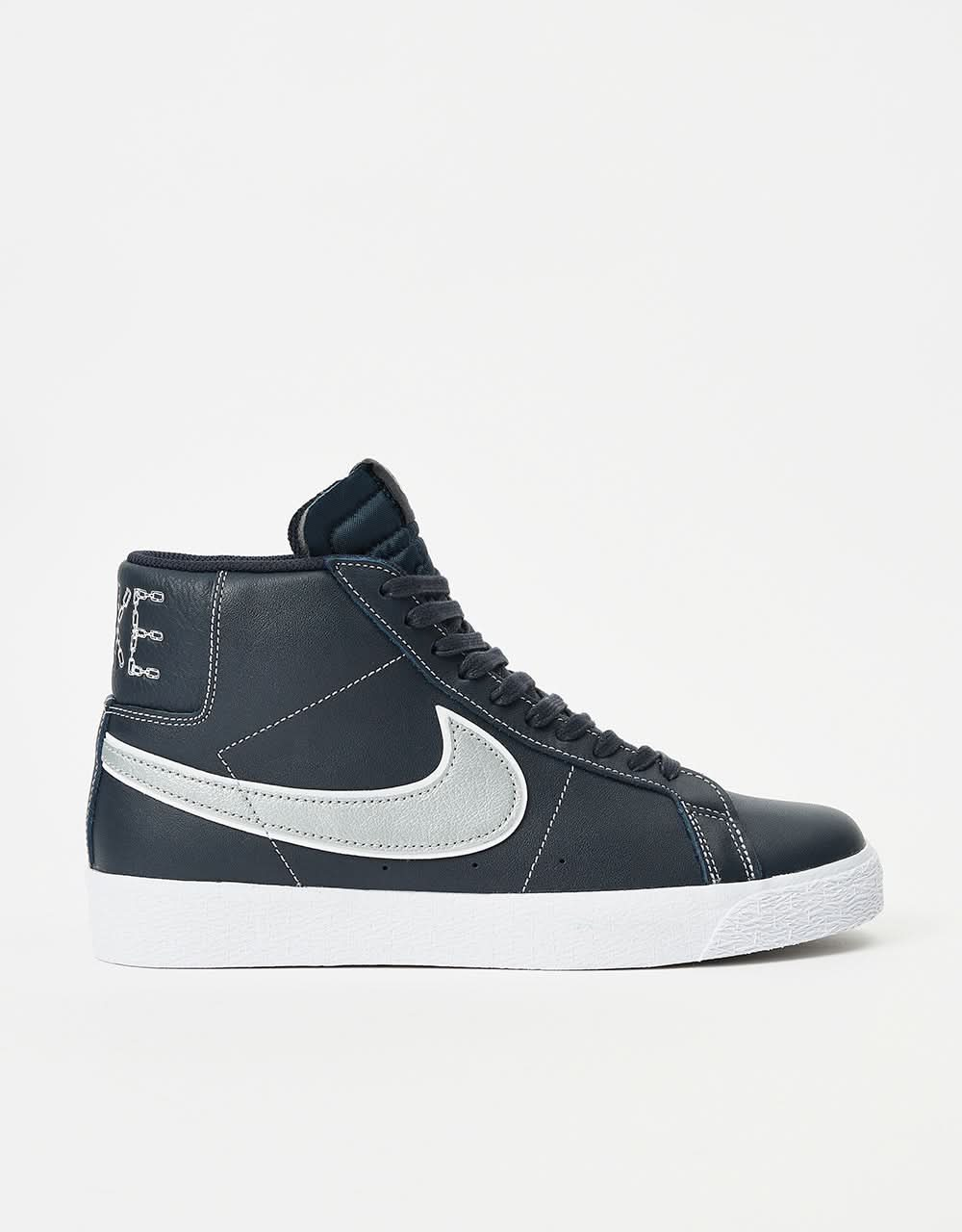 Nike SB 'Mason Silva' Zoom Blazer Mid QS Zapatos de skate - Azul ennegrecido/Gris lobo-Ennegrecido