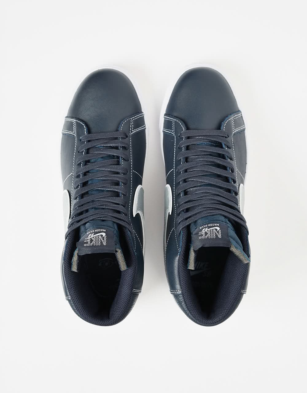 Nike SB 'Mason Silva' Zoom Blazer Mid QS Chaussures de skate - Bleu noirci/Gris loup-Noirci