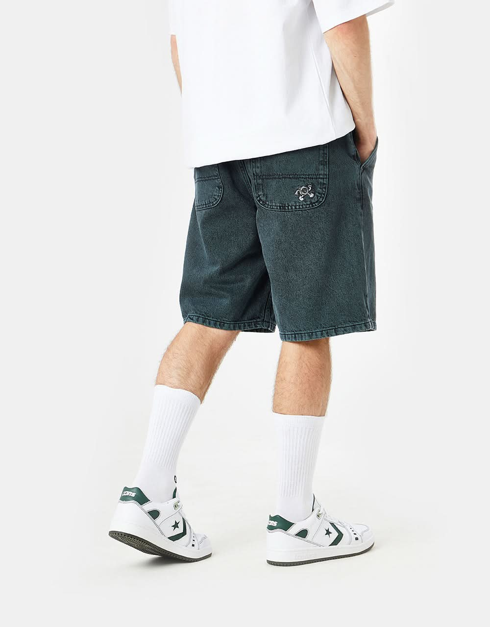 Route One Super Baggy OG Denim Shorts - Shaded Spruce