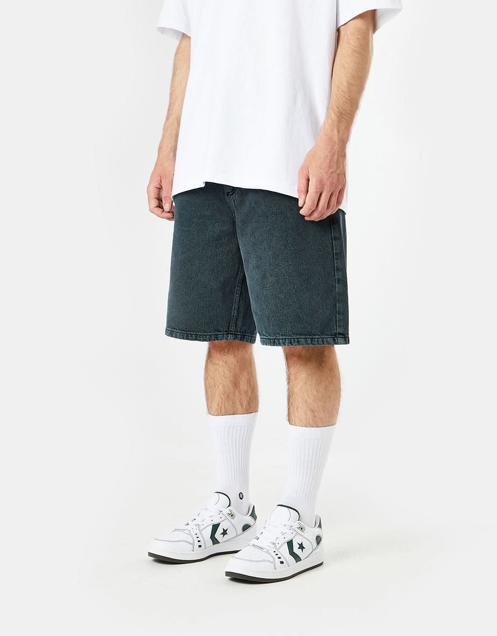 Route One Super Baggy OG Denim Shorts - Shaded Spruce