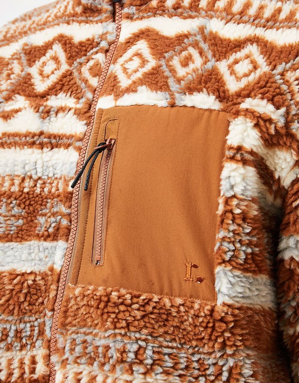 Route One Sharwa Fleece - Angora/Tan Brown