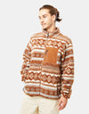 Route One Sharwa Fleece - Angora/Tan Brown