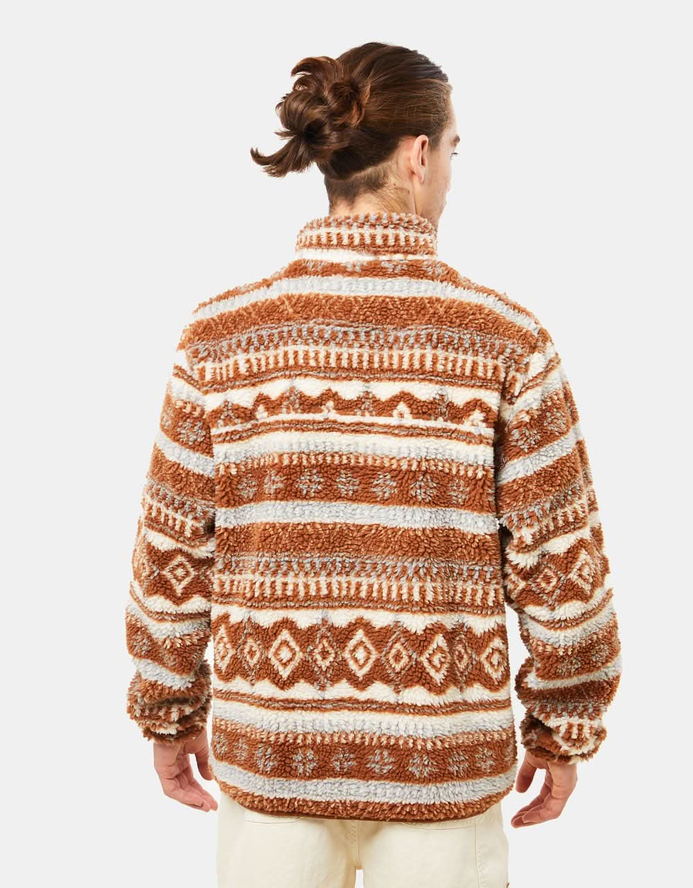 Route One Sharwa Fleece - Angora/Tan Brown