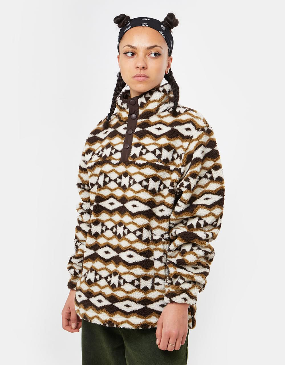 Route One Kinley Fleece - Angora/Black