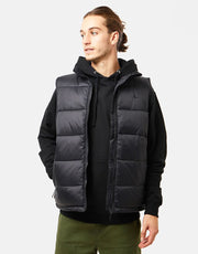 Route One Classic Puffer Gilet – Schwarz