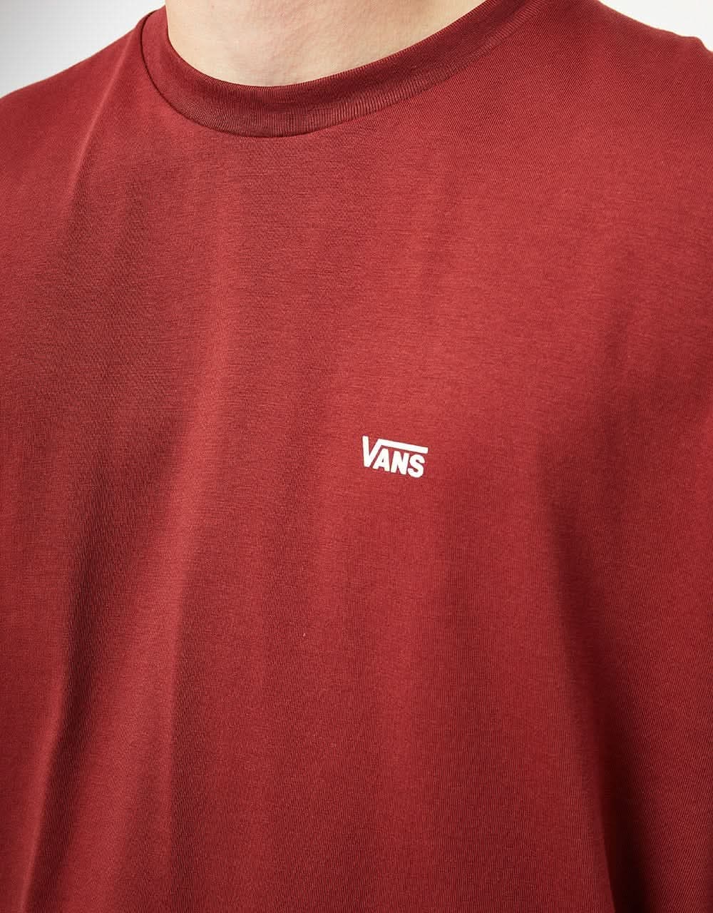 Vans Left Chest Logo T-Shirt - Syrah/White