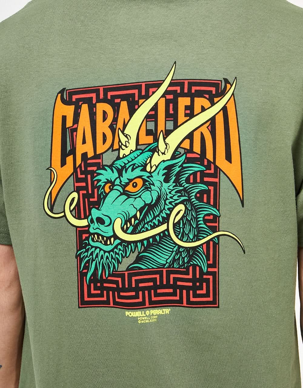 Powell Peralta Caballero Street Dragon T-Shirt - Military Green