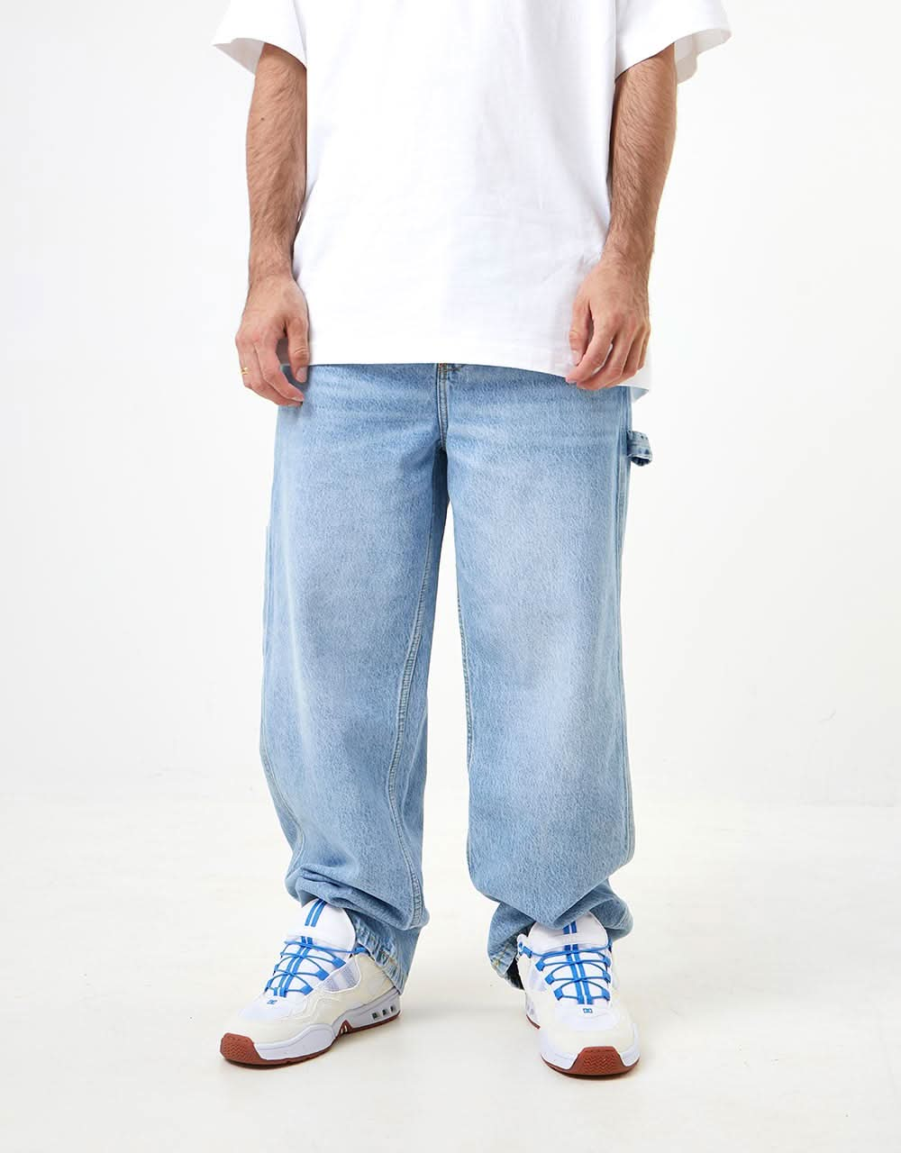 Pantalon de charpentier en denim baggy DC Worker - Indigo Light