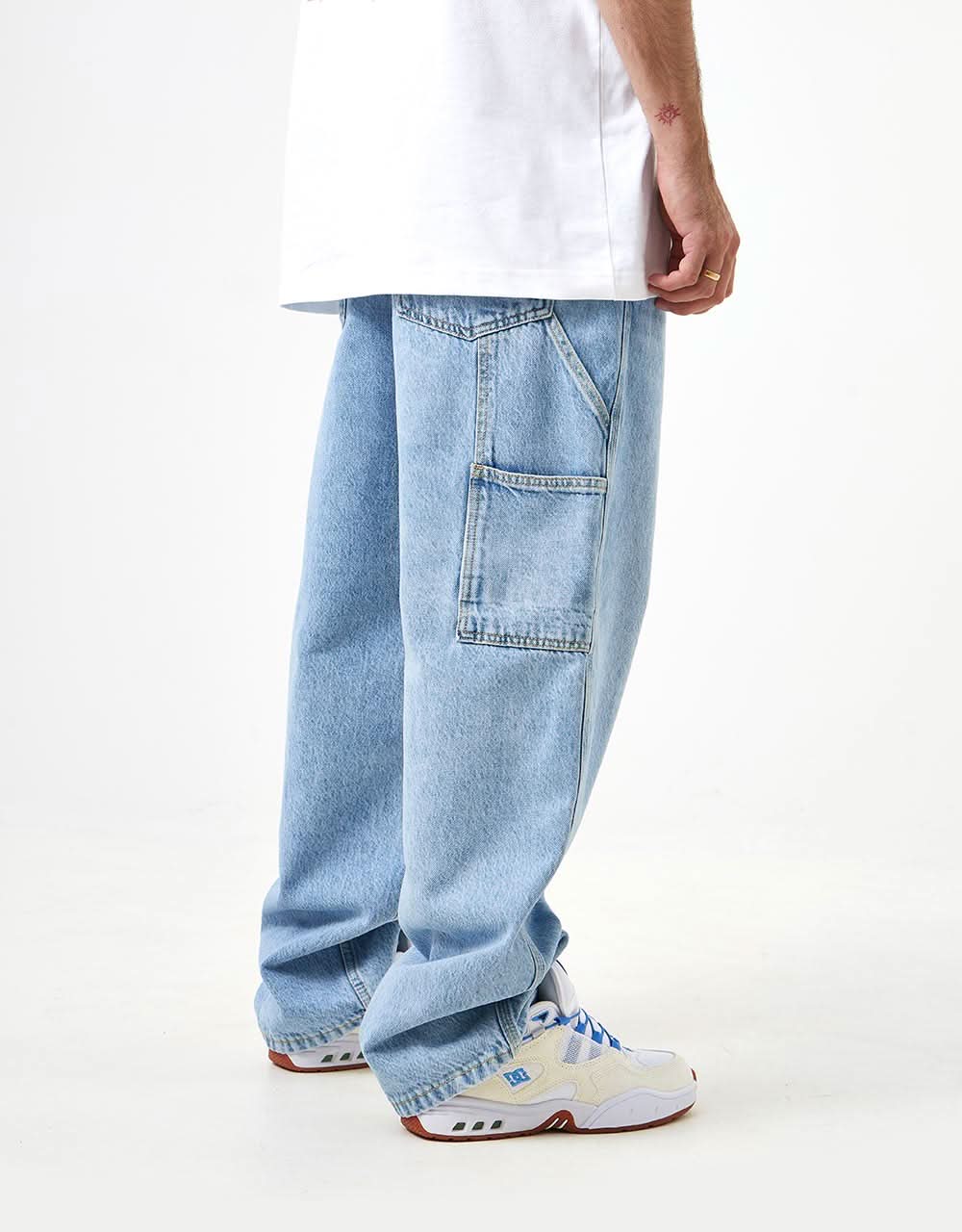 DC Worker Baggy Denim Carpenter Hose – Indigo Light