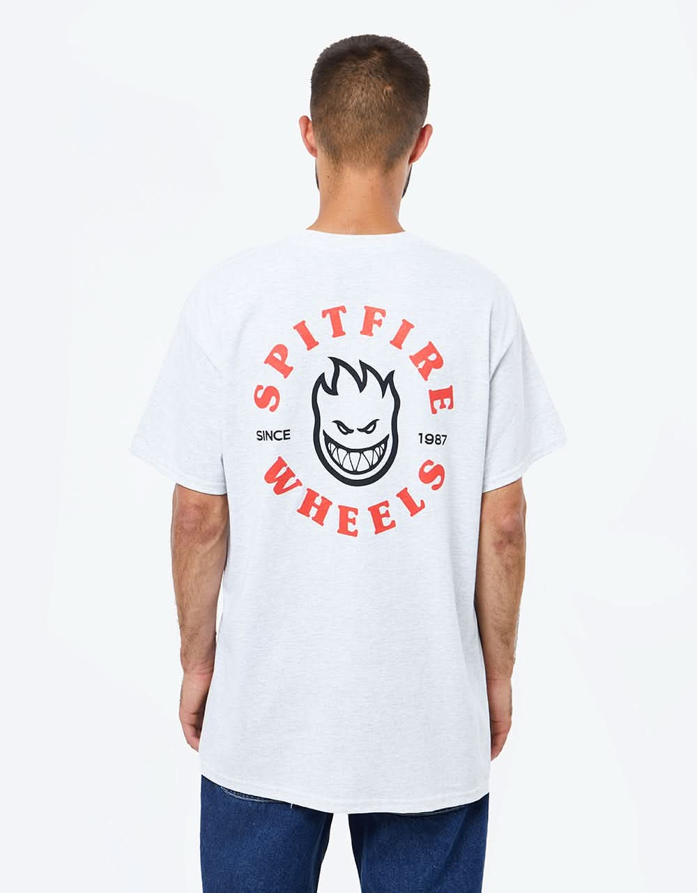 Spitfire Bighead Classic T-Shirt - Ash/Red/Black