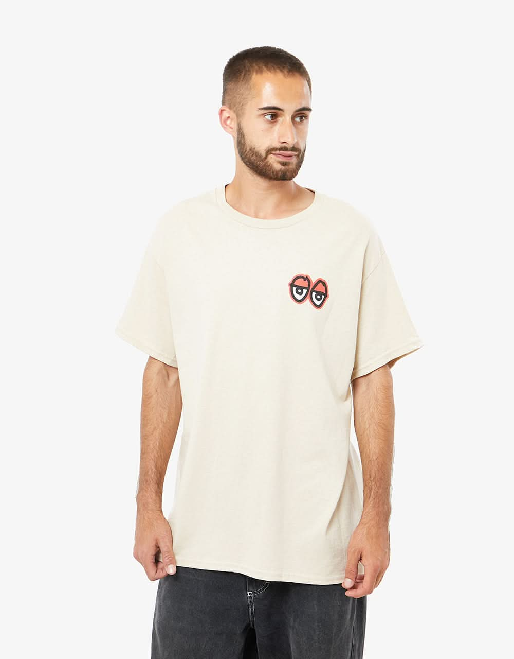 Krooked Strait Eyes T-Shirt - Sand/Red