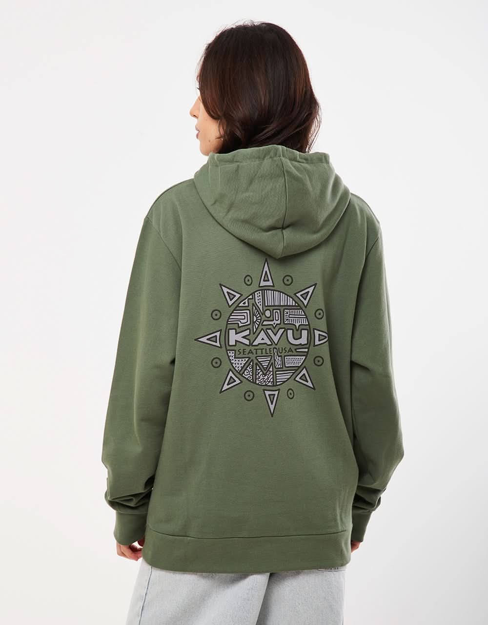 Kavu Compass Pullover Hoodie - Dark Forest