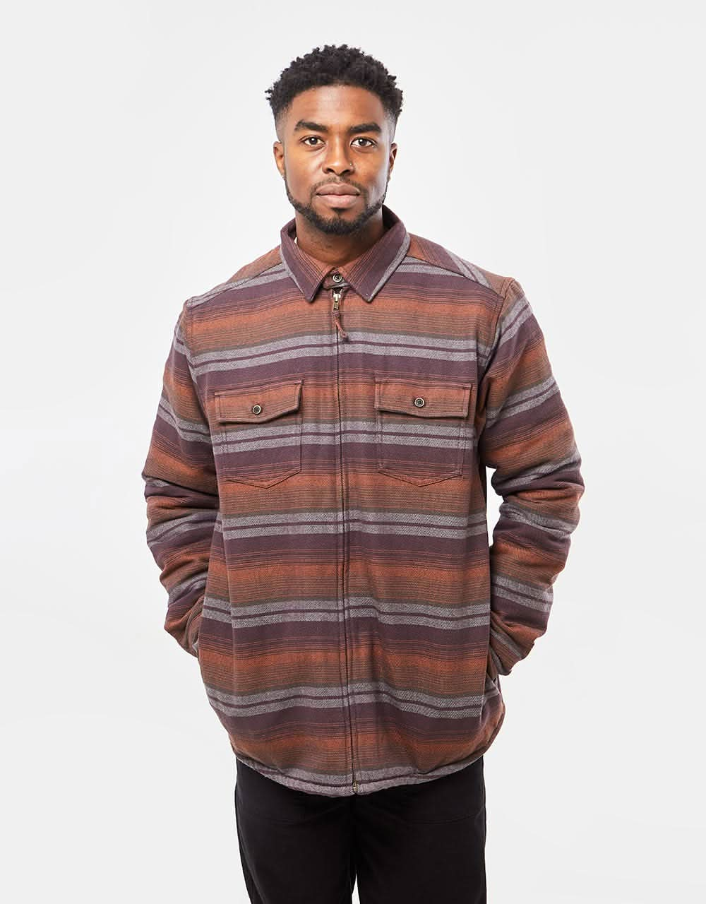 Kavu Eagle Pine Shacket - Copper Hills Stripe