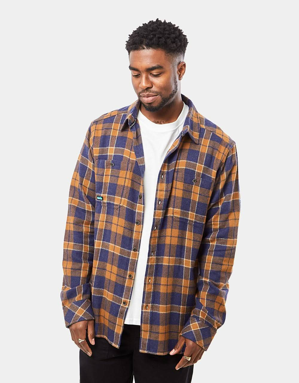 Kavu Big Joe Flannel Shirt - Blue Amber