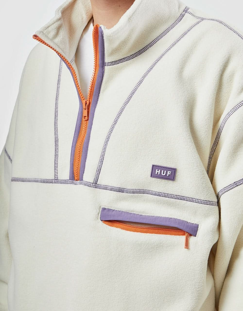 HUF Elysian Quarter Zip Fleece - Bone