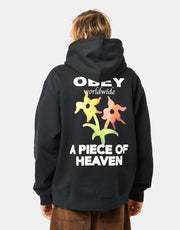 Felpa con cappuccio pullover Obey A Piece Of Heaven - nera