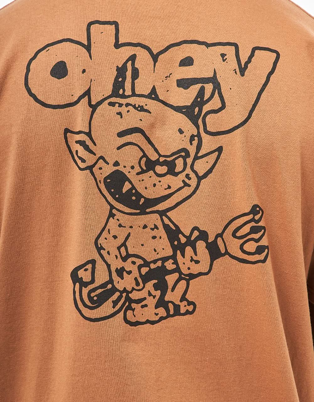 Obey Demon T-Shirt - Brown Sugar