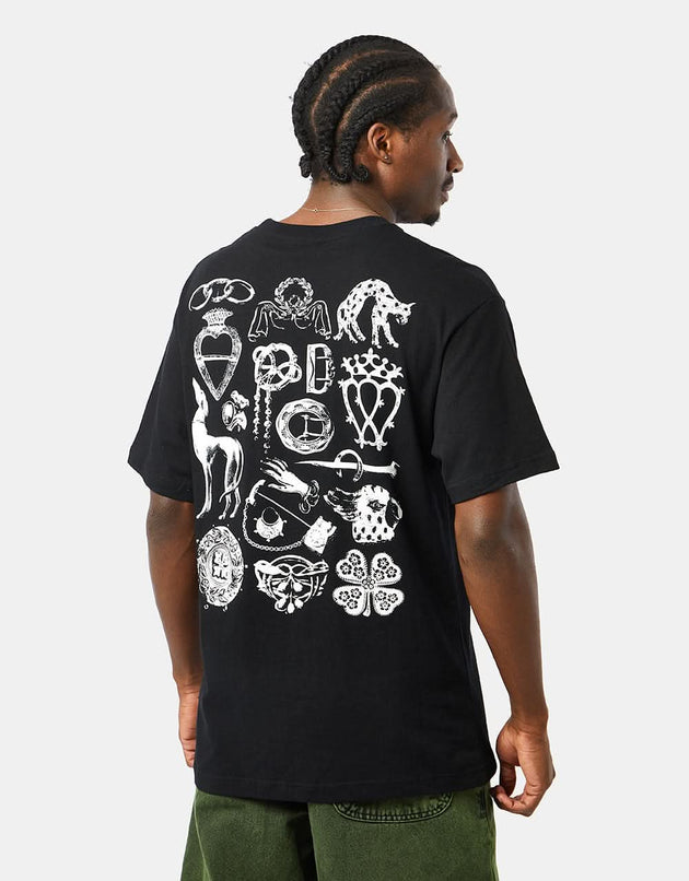 Pass Port Trinkets Pocket T-Shirt - Black