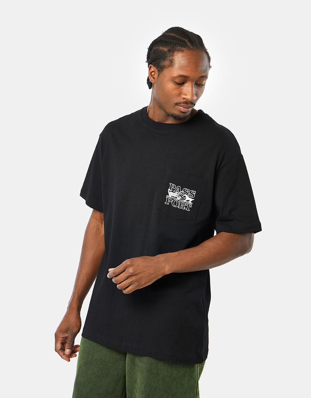 Pass Port Trinkets Pocket T-Shirt - Black