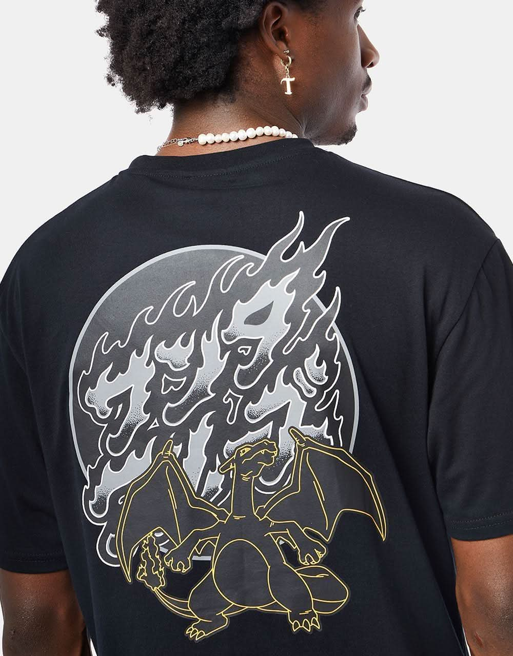 Santa Cruz x Pokémon Fire Type 3 T-Shirt - Black