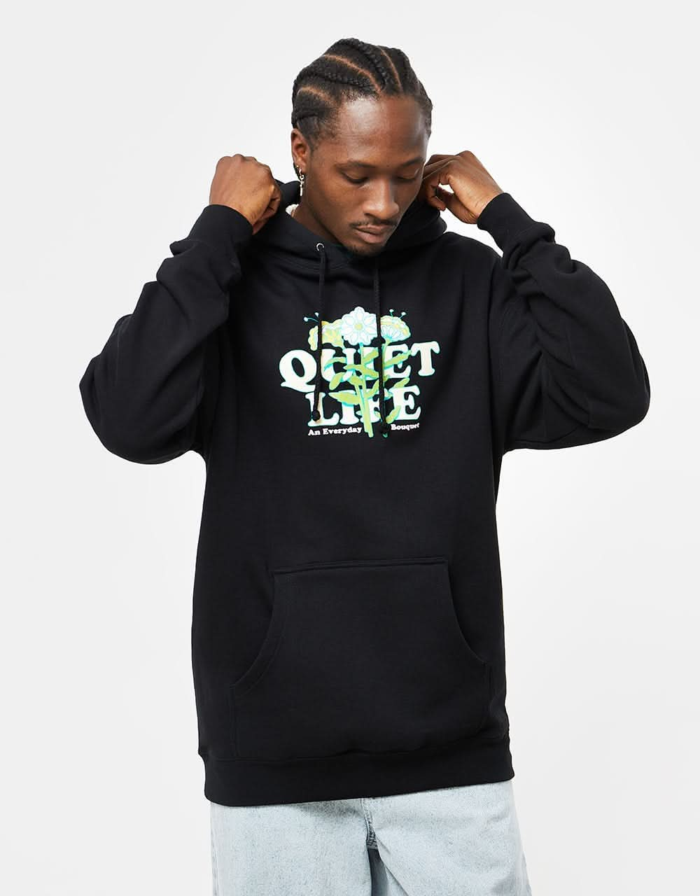 The Quiet Life Everyday Bouquet Pullover Hoodie - Black