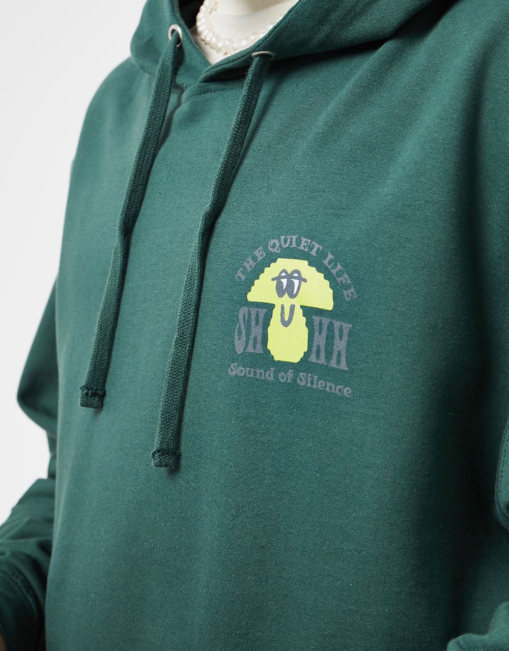 Felpa con cappuccio pullover The Quiet Life Sound of Silence - Hunter Green