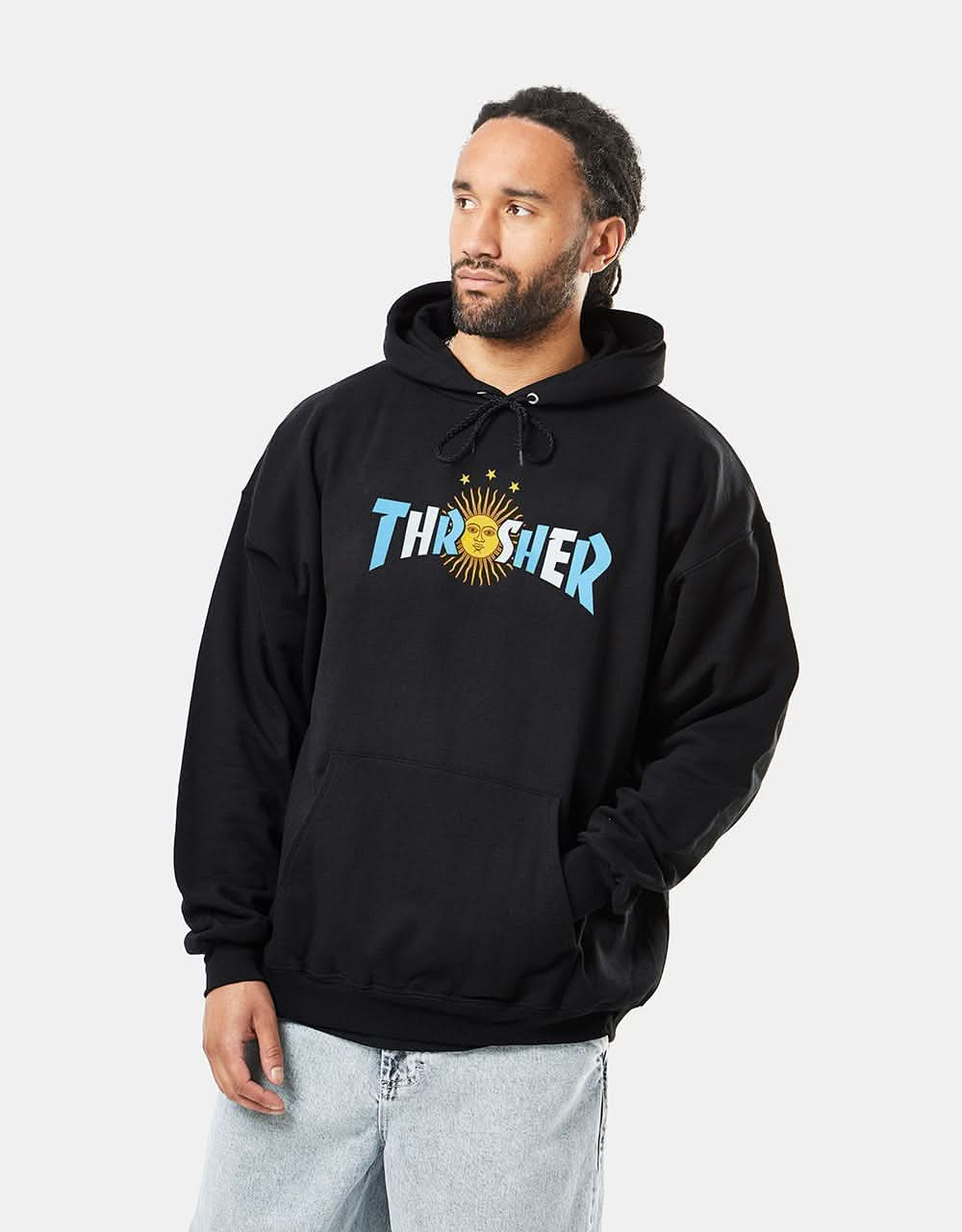 Thrasher Argentina Estrella Pullover Hoodie - Black