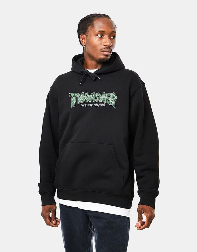 Sudadera con capucha Thrasher Brick - Negro