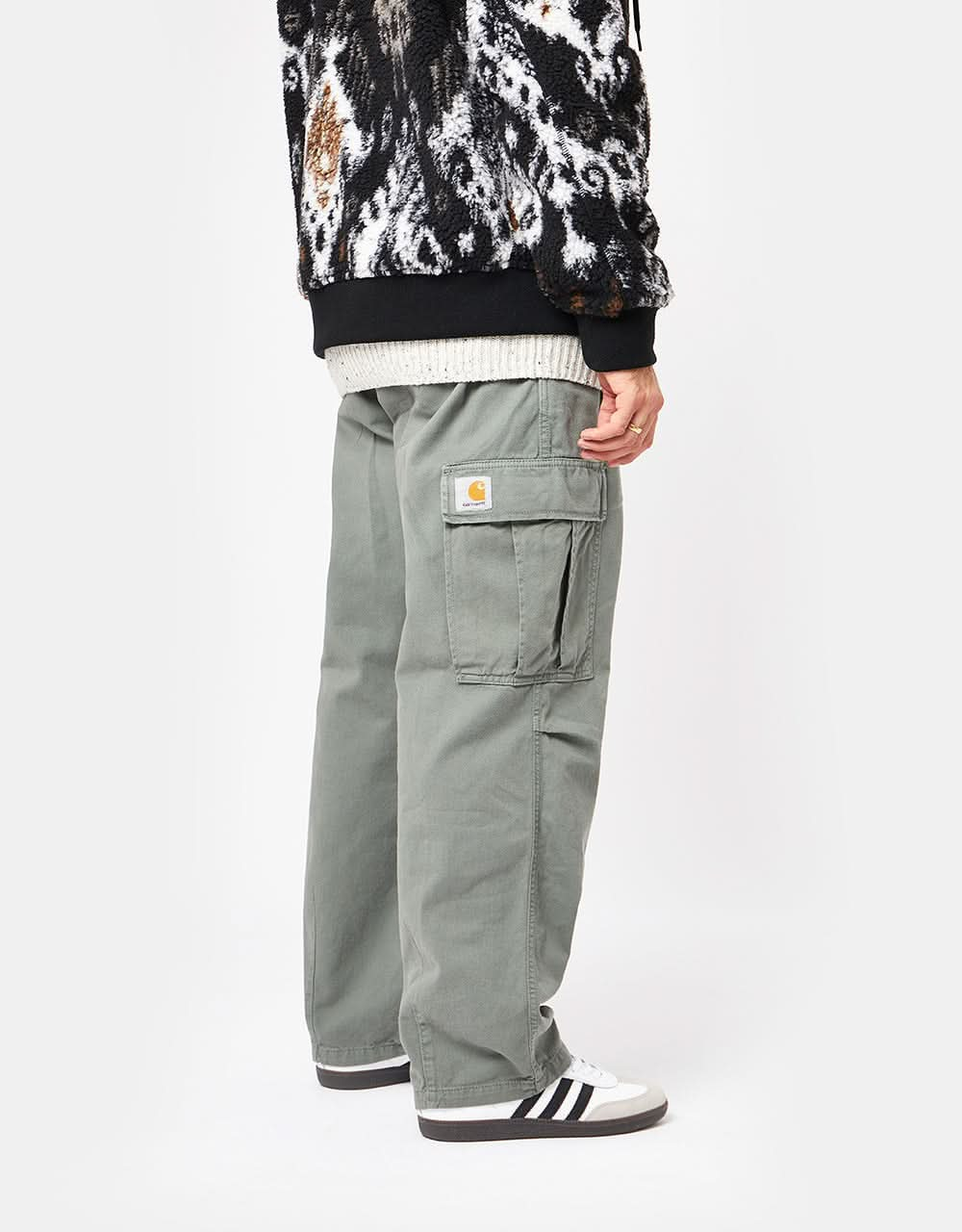 Carhartt WIP Cole Cargo Pant - Smoke Green (Garment Dyed)