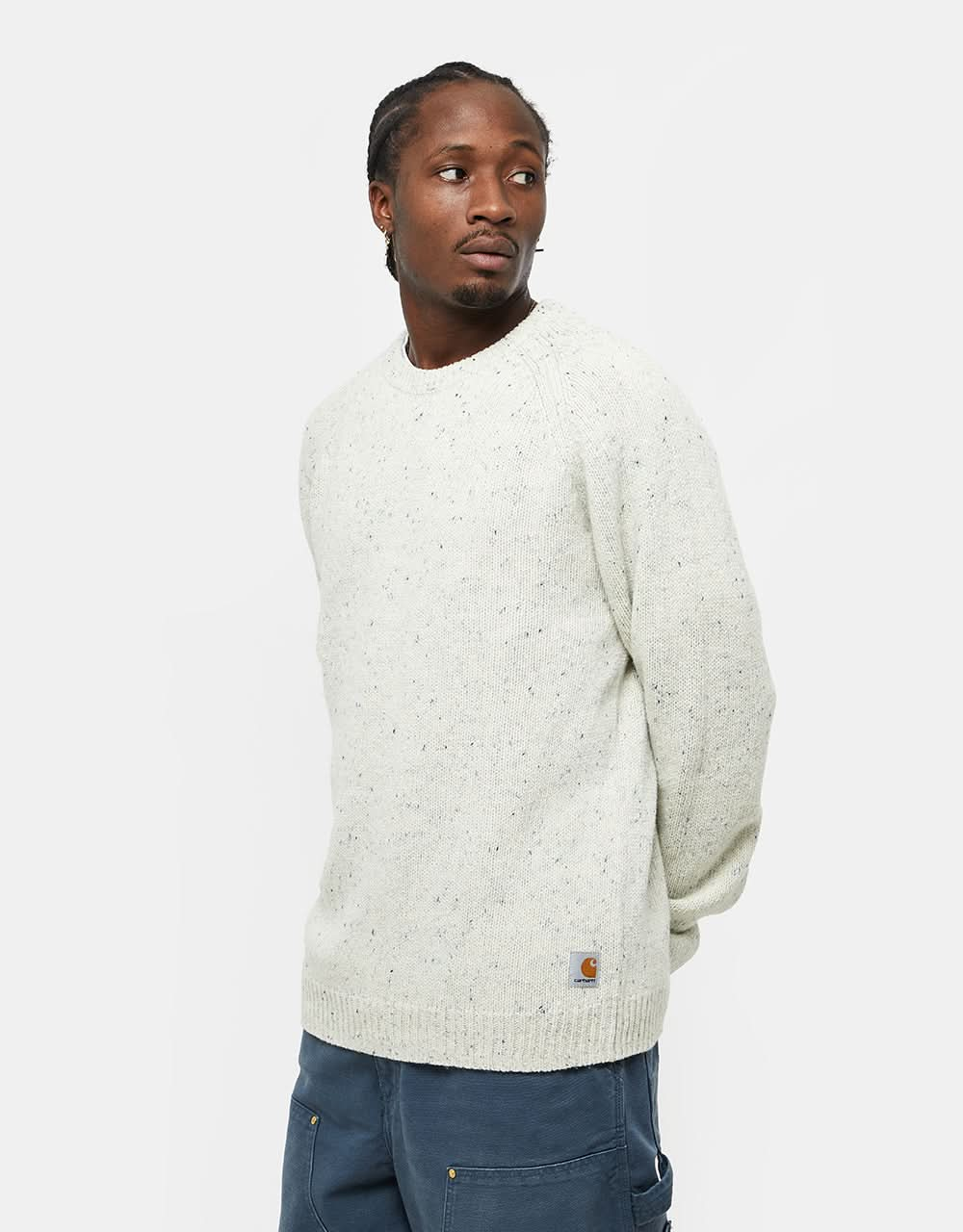 Carhartt WIP Anglistic Sweater - Speckled Salt