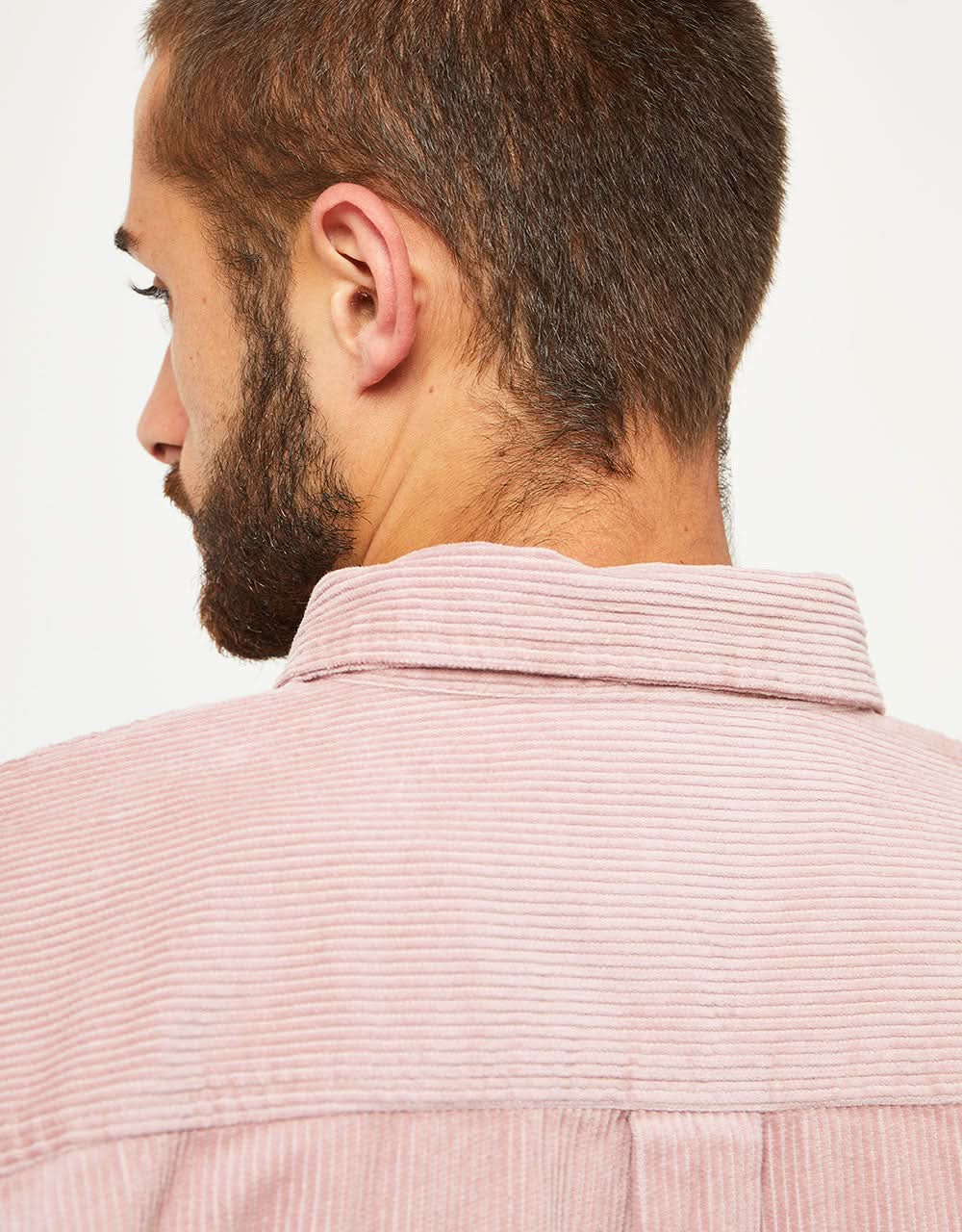 Carhartt WIP Madison Cord L/S Shirt - Glassy Pink/Black