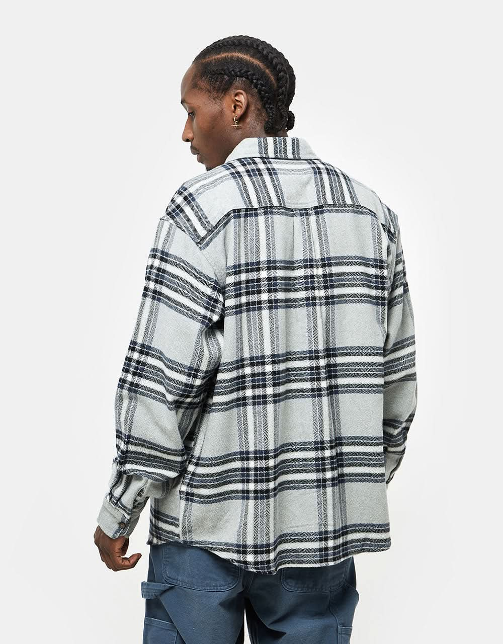 Carhartt WIP Hawkins L/S Shirt - Hawkins Check/Grey Heather/Blue