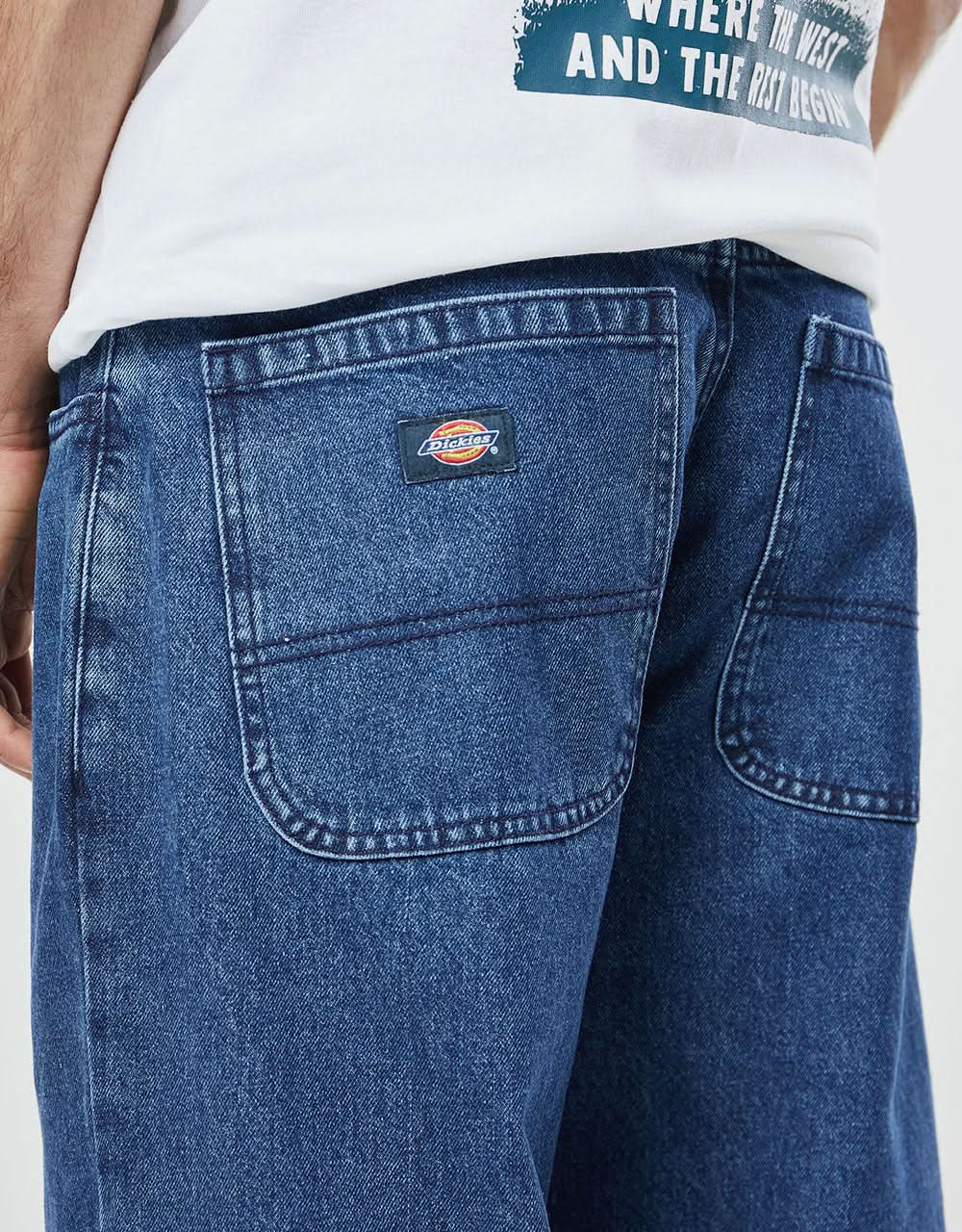 Pantalon en denim à double genou Dickies - Bleu classique