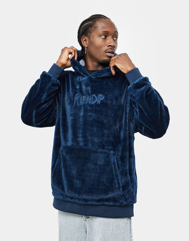 Sudadera con capucha RIPNDIP OG Sherpa - Azul marino