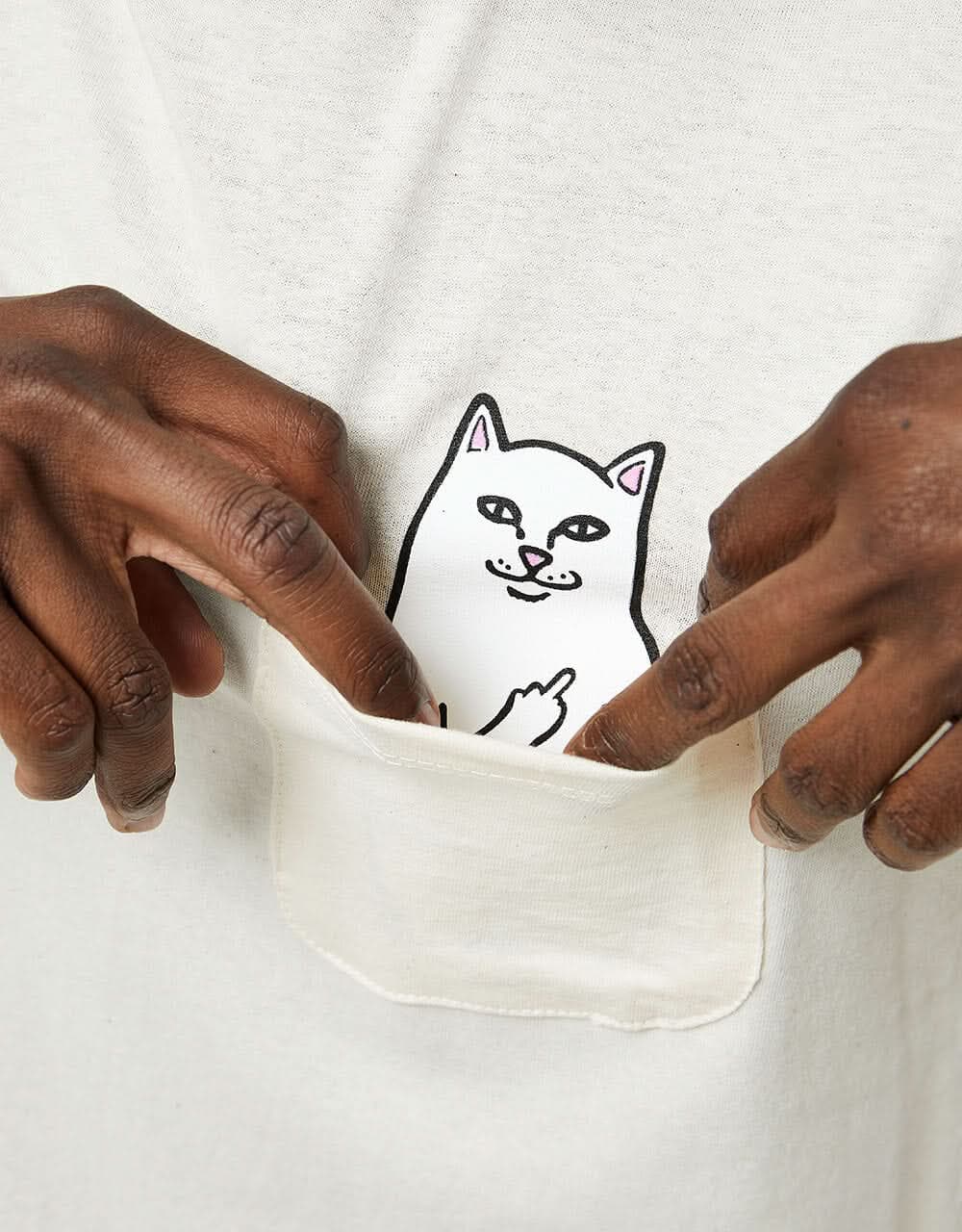 RIPNDIP Lord Nermal Pocket T-Shirt - Natural