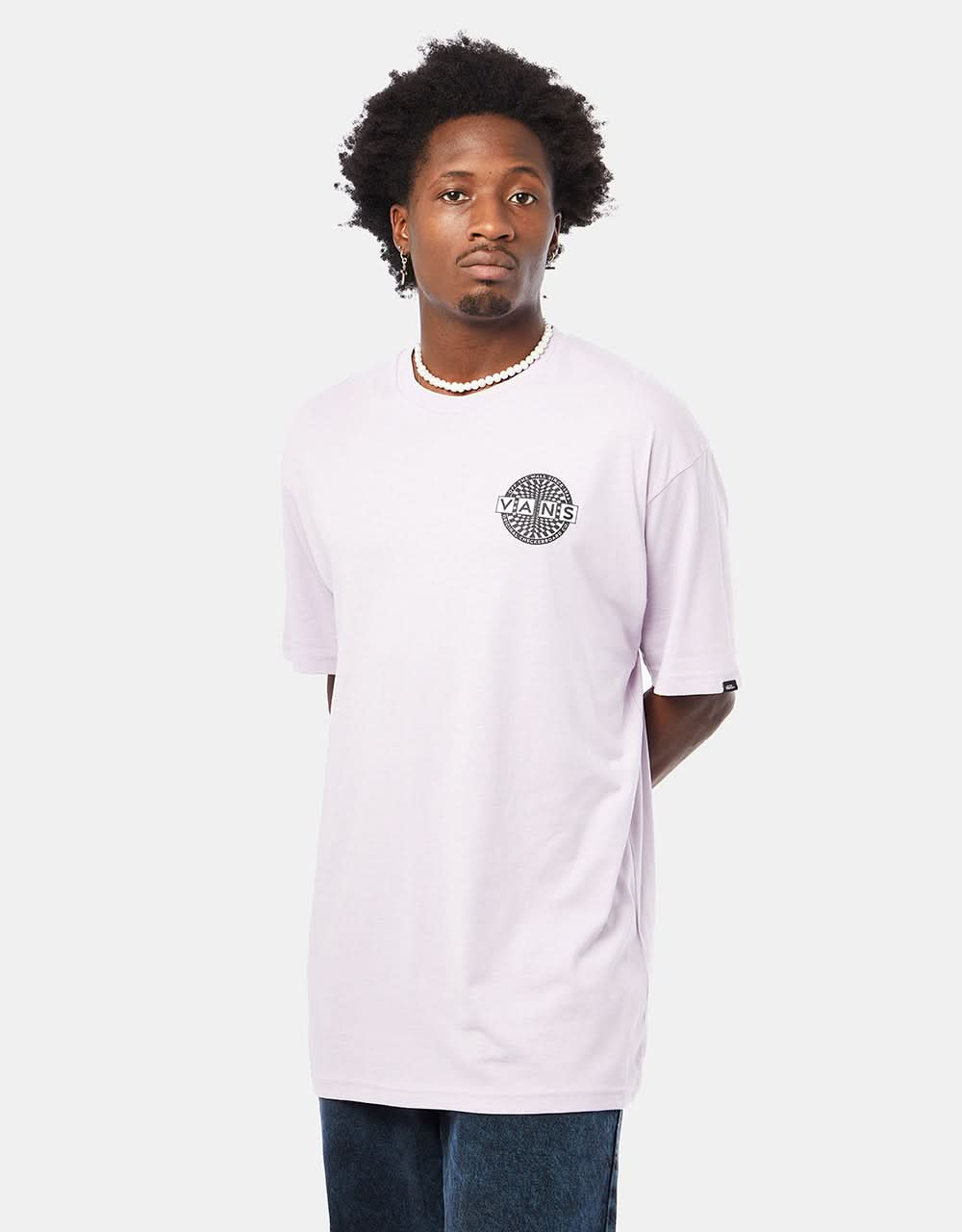 Vans Warped Checkerboard Logo T-Shirt - Lavender Frost