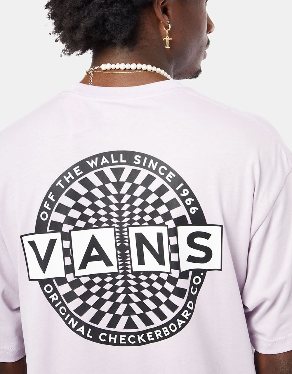 Vans Warped Checkerboard Logo T-Shirt - Lavender Frost