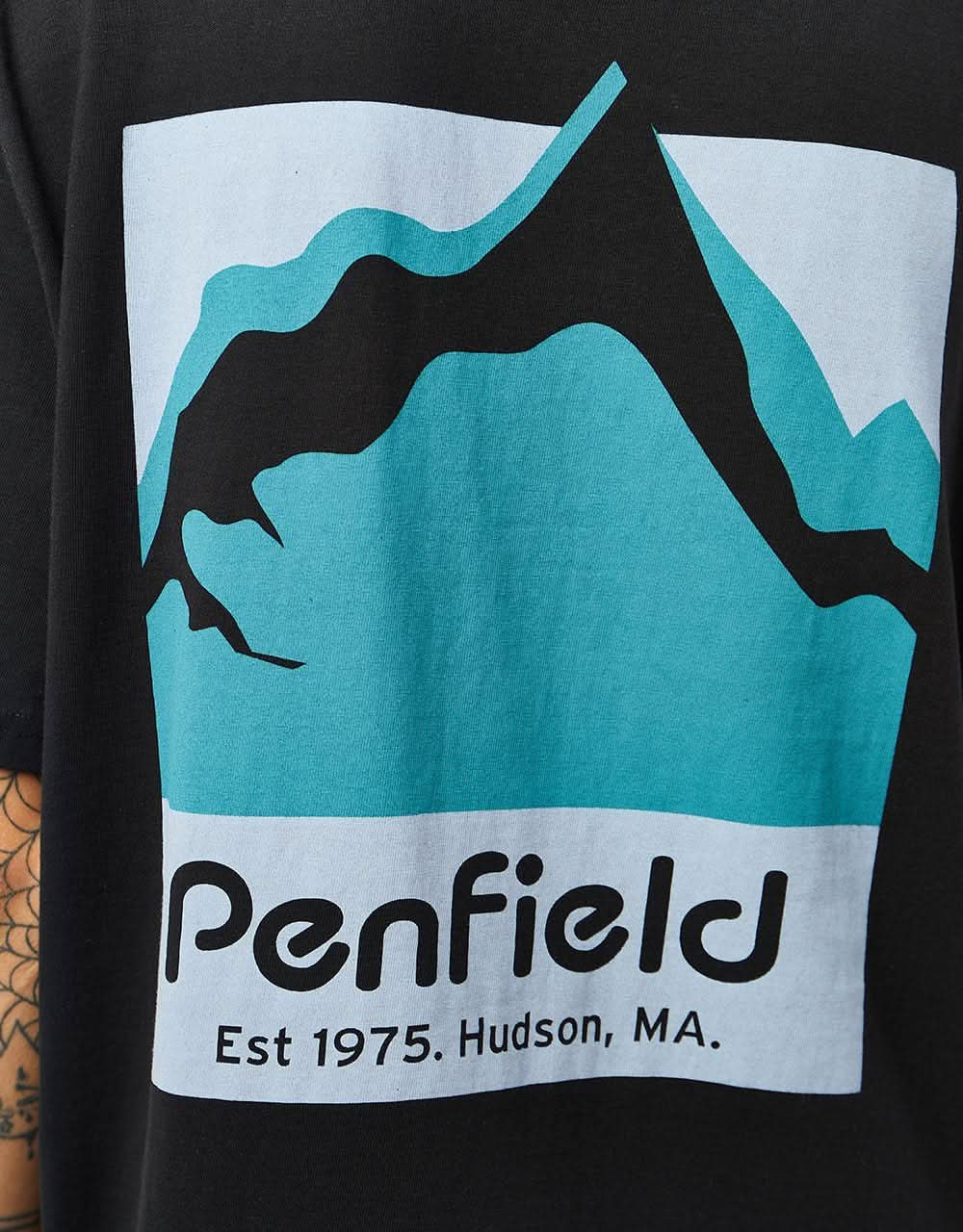 Penfield Mountain Scene Back Graphic T-Shirt - Black