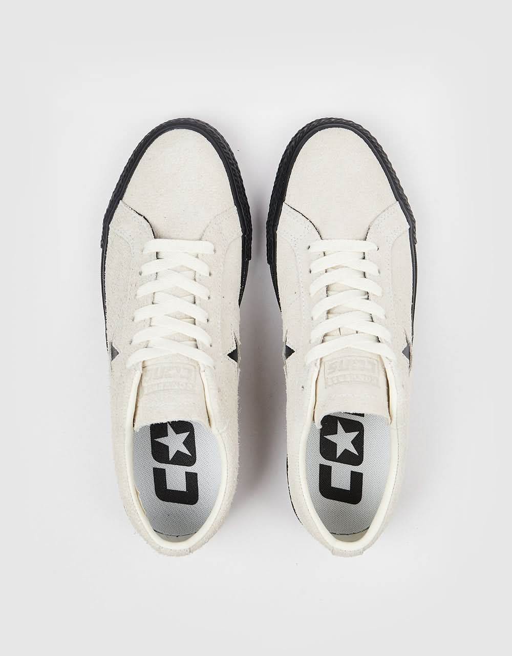 Converse One Star Shaggy Suede Skate Shoes - Egret/Egret/Black