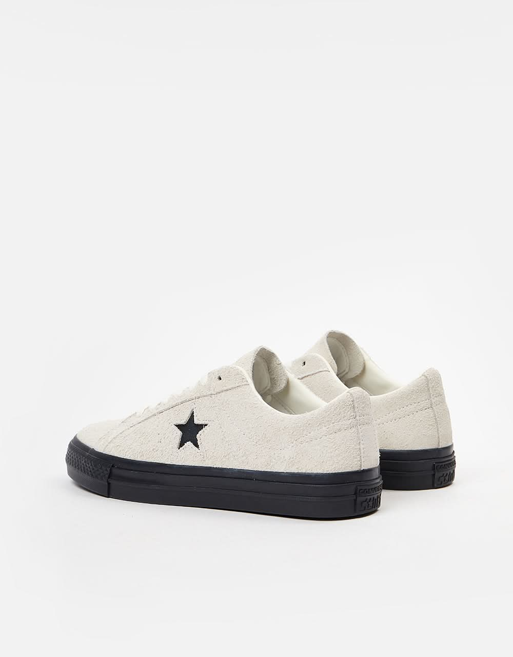 Chaussures de skate Converse One Star Shaggy en daim - Aigrette/Aigrette/Noir