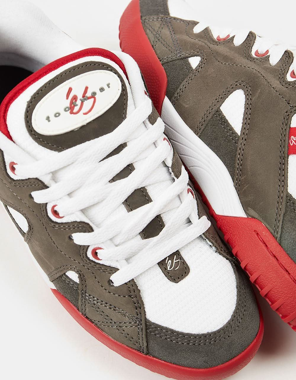 éS One Nine 7 Skate Shoes - Grey/White/Red