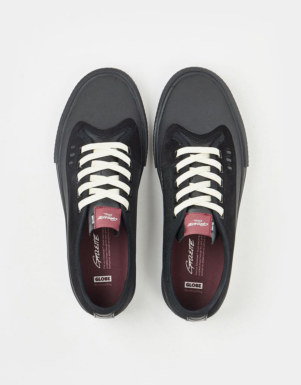 Globe Gillette Skate Shoes - Black/Black Suede