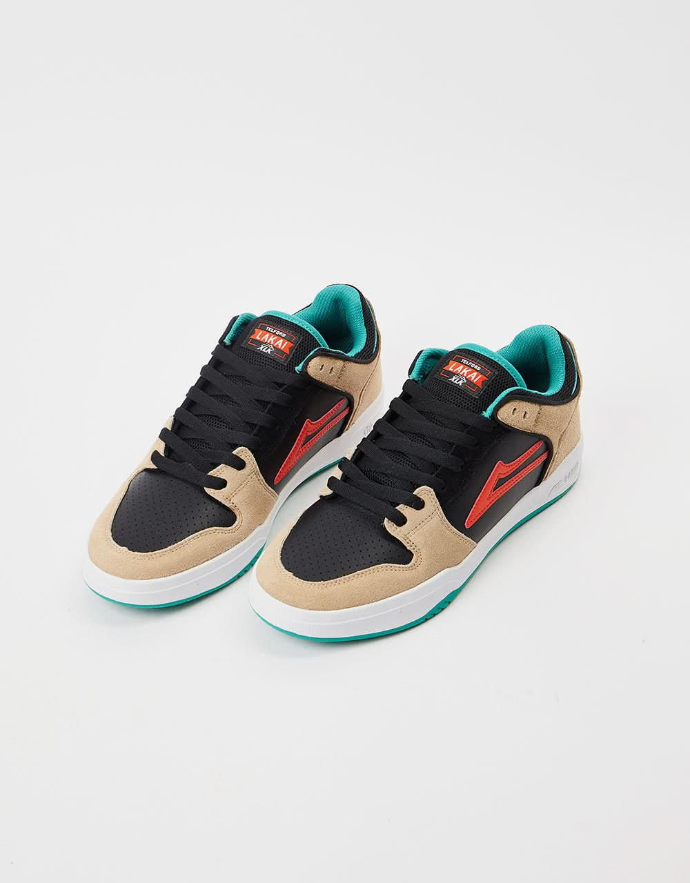 Lakai Telford Low Skateschuhe – Hellbraun/Schwarzes Wildleder