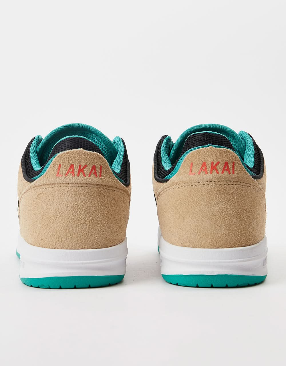 Lakai Telford Low Skate Shoes - Tan/Black Suede