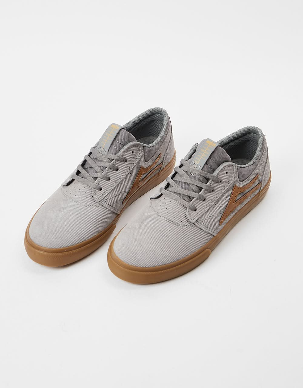 Lakai Griffin Skate Shoes - Grey/Gum Cord Suede