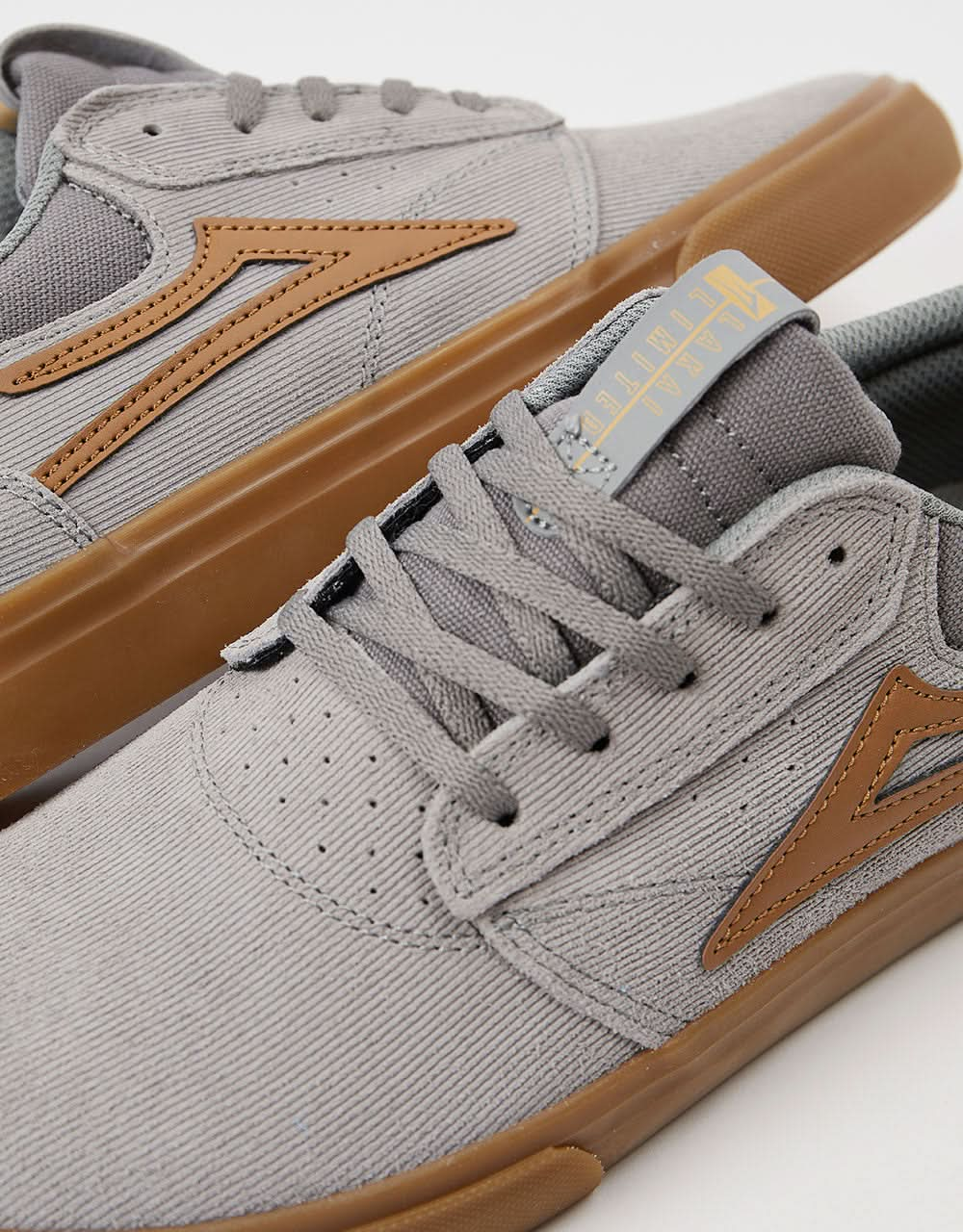 Zapatos de skate Lakai Griffin - Ante gris/cordón de goma