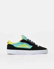 Zapatos de skate Lakai Cambridge - Ante negro/verde azulado