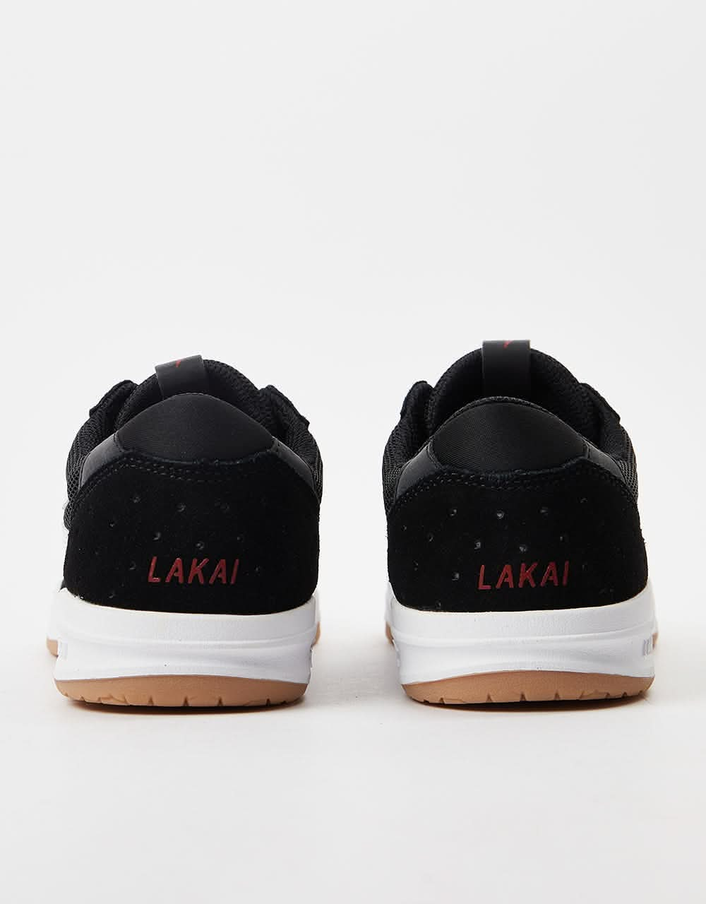 Lakai Atlantic Skate Shoes - Black/White Suede